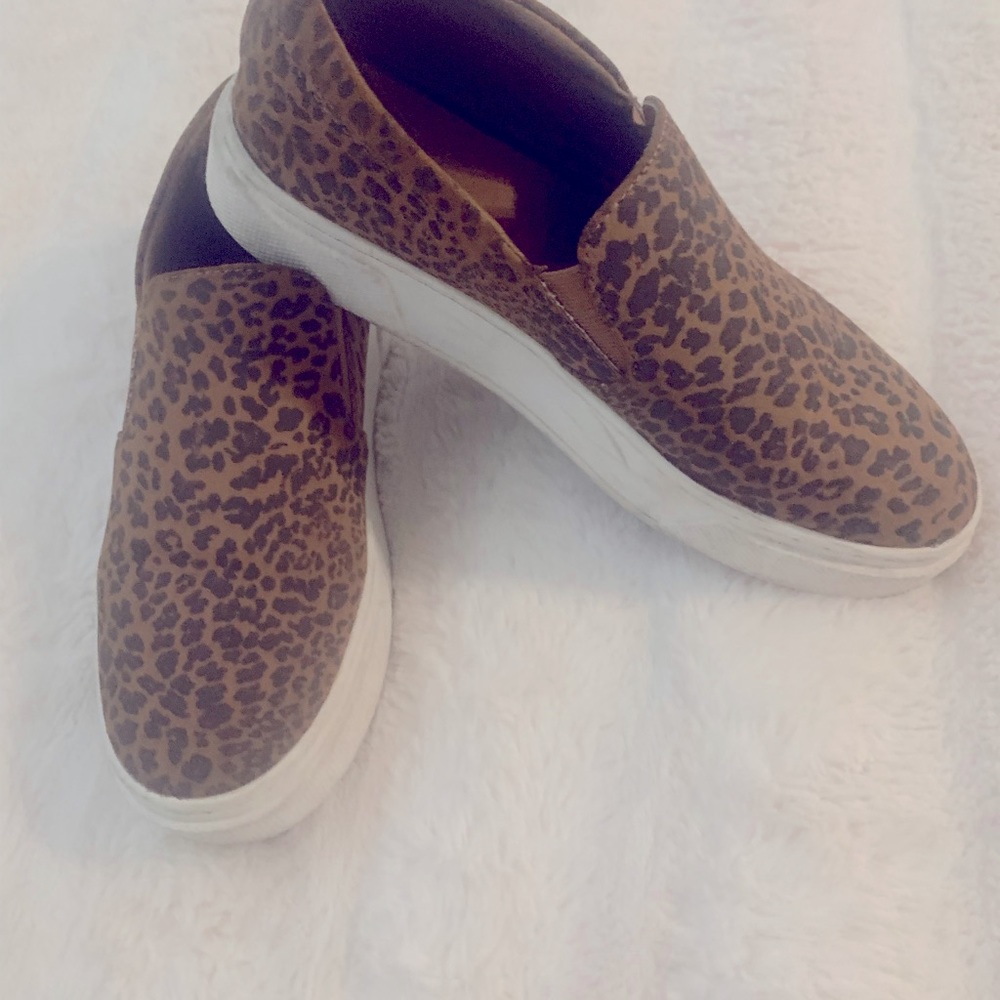 Arizona cheetah print platform slip on